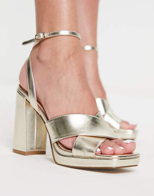 Steve madden best sale gold sandal heels