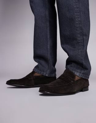  Swanson penny loafers  suede