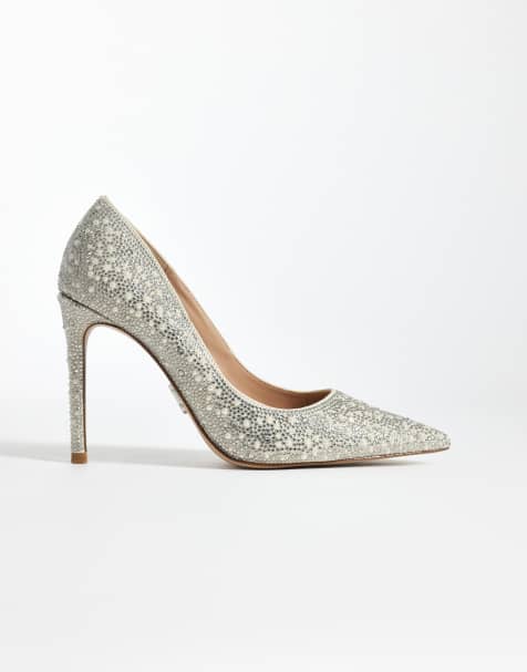 Steve Madden – Thrive – Roséguldiga pumps med pärlutsmyckning - view 1