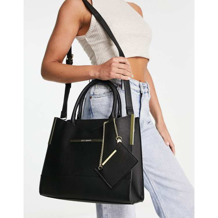 Steve Madden tote bag with shoulder strap in black ASOS