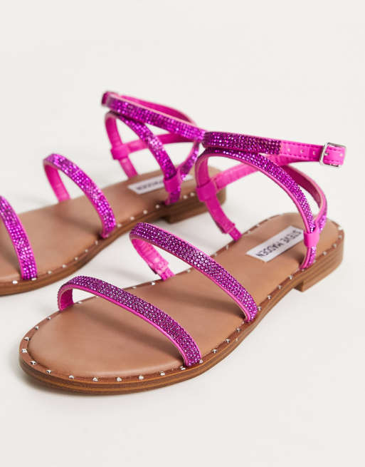 Steve Madden Transport R rhinestone sandals in pink ASOS