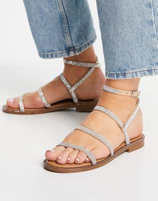 Steve madden rhinestone hot sale sandals flat