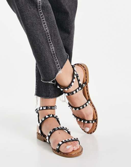 Black strappy sandals online steve madden