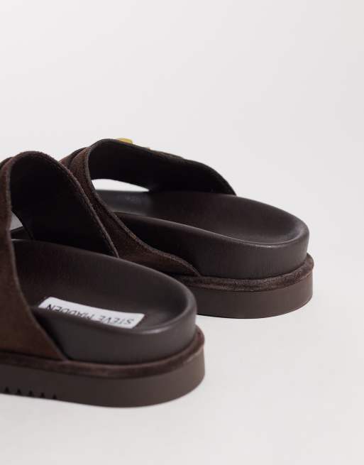 Steve Madden - Tuned-in - Sandales avec bride à boucle en daim - Marron, 4 de 4