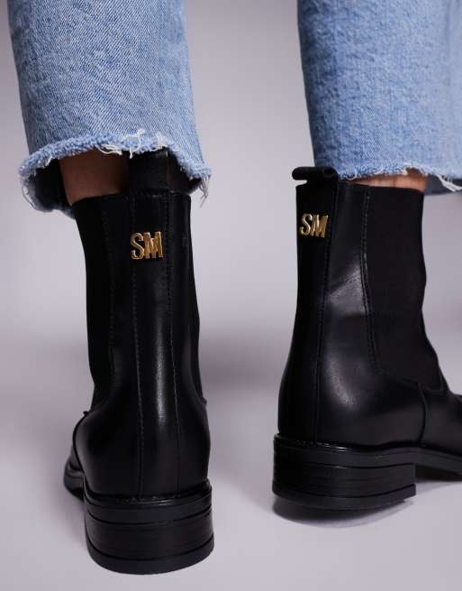 Steve Madden Valera chelsea boots in black leather, 2 of 4