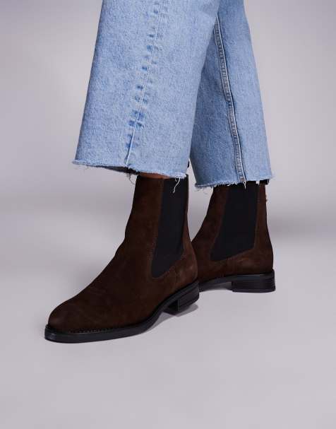 Steve Madden Valera chelsea boots in brown suede - view 1