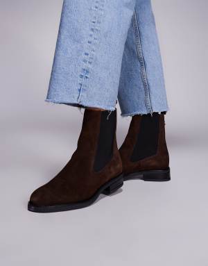 Steve Madden Valera chelsea boots in suede brown