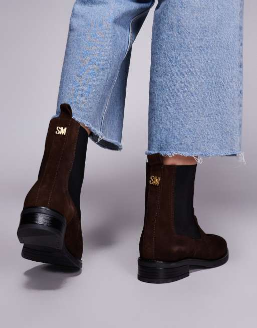 Steve Madden Valera chelsea boots in suede brown, 2 of 4