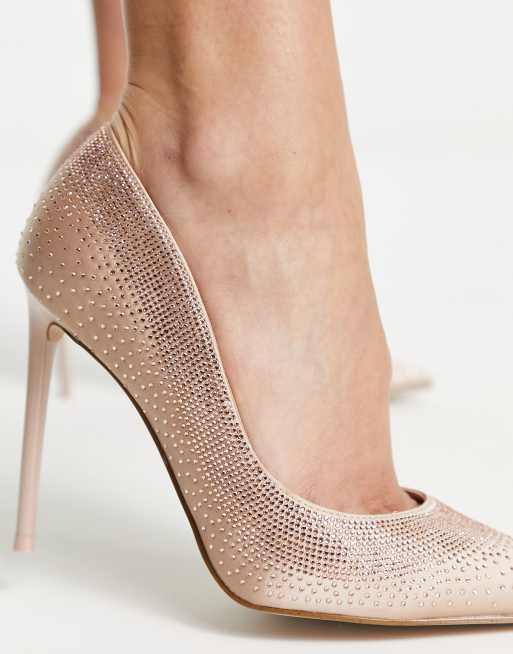 Steve Madden Valorous Scarpe con tacco e strass in raso color