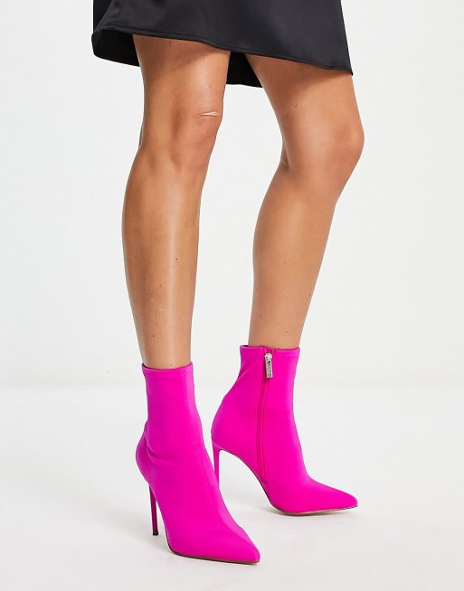 Bright hot sale pink booties