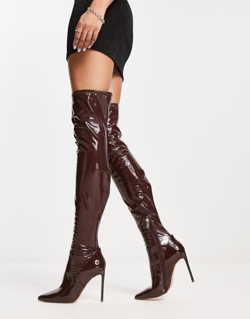 Steve madden deals shiny boots