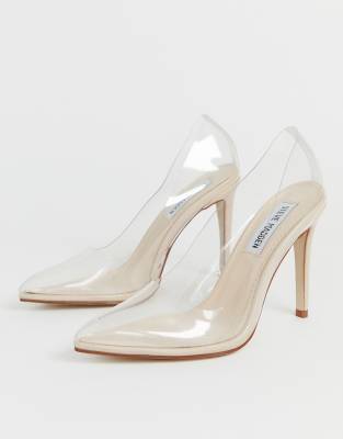 steve madden clear pumps