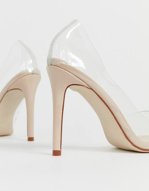 Steve madden vegas store clear pumps