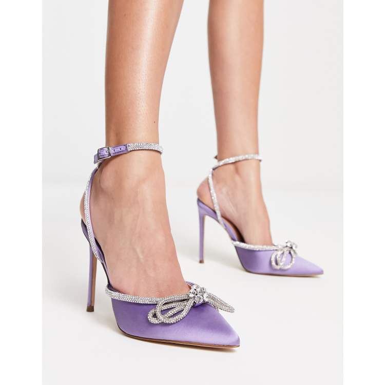 Lavender cheap sandals heels