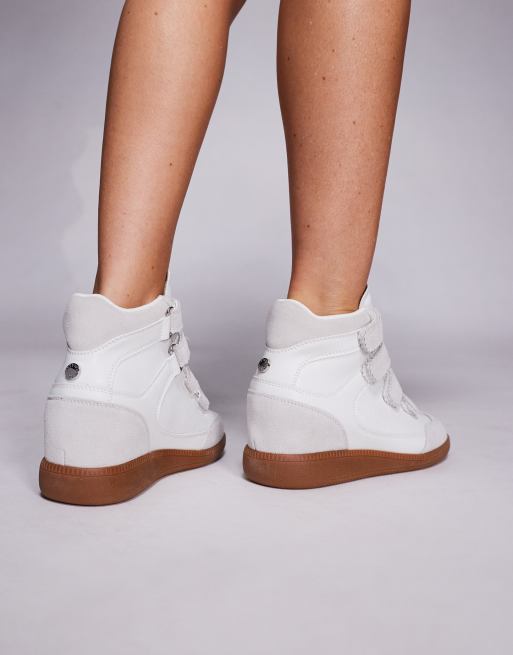 Steve Madden – Vita sneakers med klack och gummisula, 3 av 5