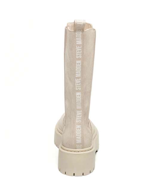 Steve Madden - Vivianne - Kuithoge suède laarzen in beige, 2 van 4