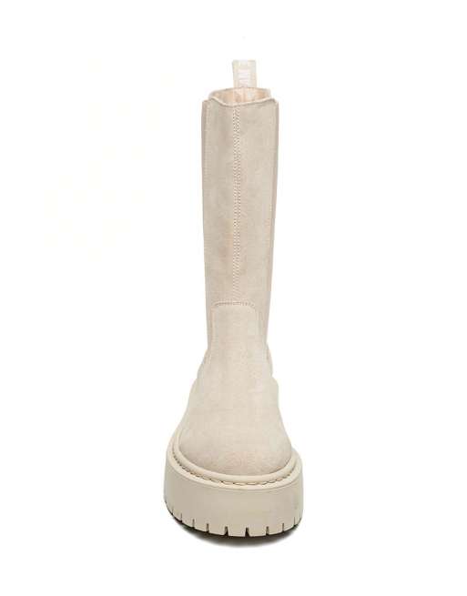 Steve Madden - Vivianne - Kuithoge suède laarzen in beige, 4 van 4
