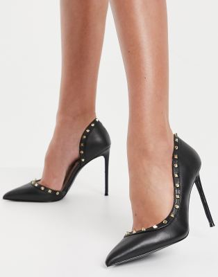 steve madden black pointed heels