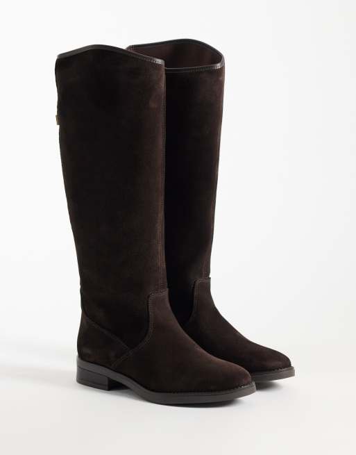 Steve Madden Vlora kniehoge laarzen in bruin suède, 2 van 4