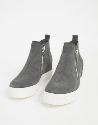 steve madden gray wedges