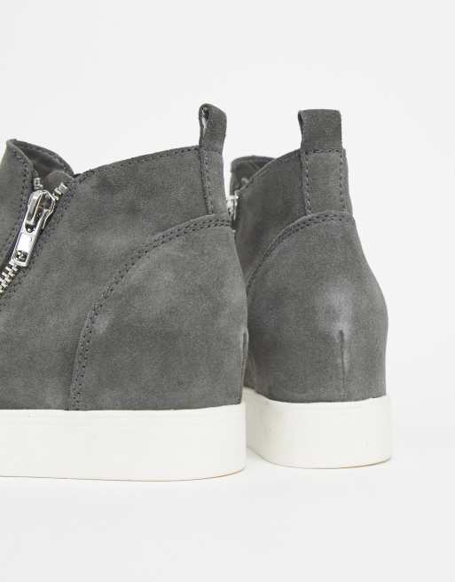 Steve madden sale wedge sneakers grey