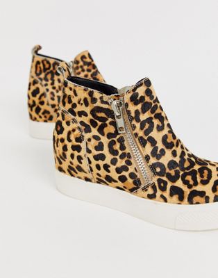 steve madden cheetah slip on sneakers