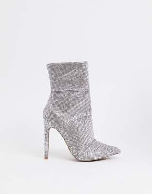 Steve madden winona 2025 metallic rhinestone booties