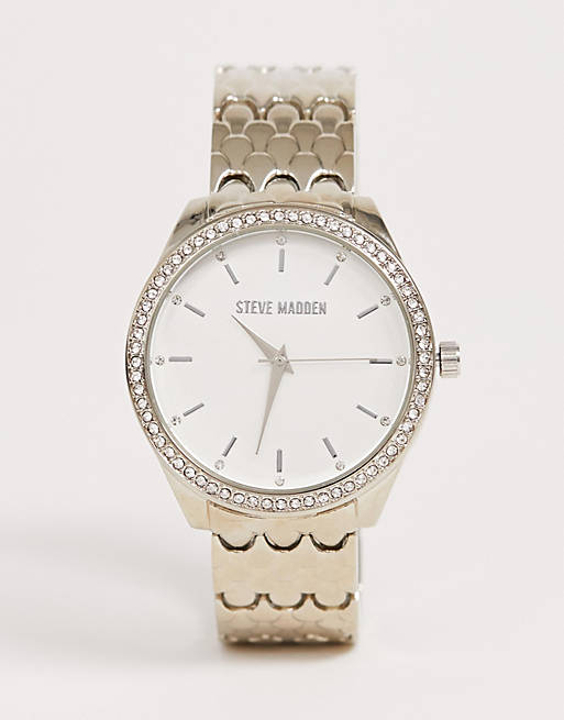 Steve Madden womens bracelet watch with white dial | ASOS