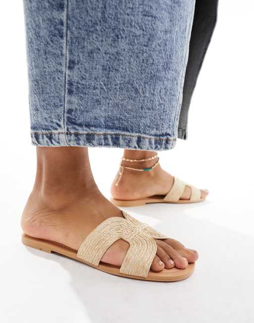 Steve Madden Zap Sandales plates en raphia ASOS