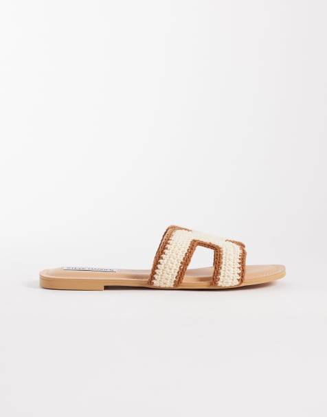 Steve Madden – Zarina-W – Flache Sandalen in Hellbraun/Knochenweiß - view 1