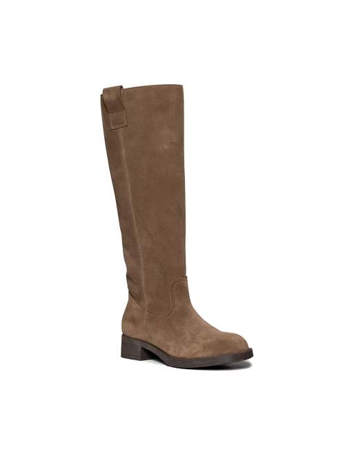 Steve Madden - Zola - Gråbrune knæstøvler i ruskind, 2 af 4