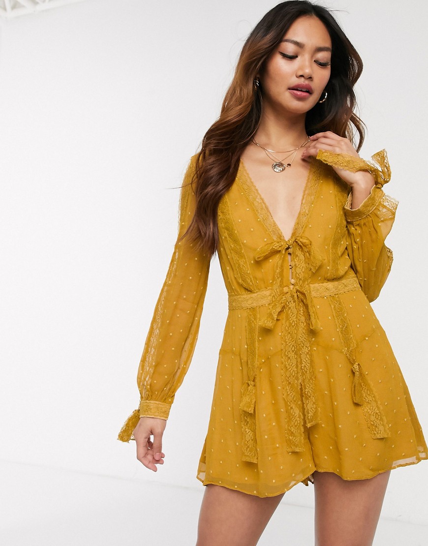 Stevie May Dysania Playsuit in yellow