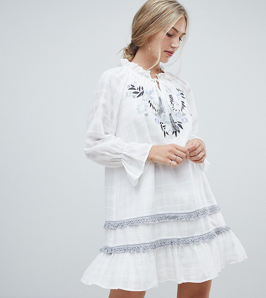 Stevie May Exclusive Benita embroidered mini dress-White