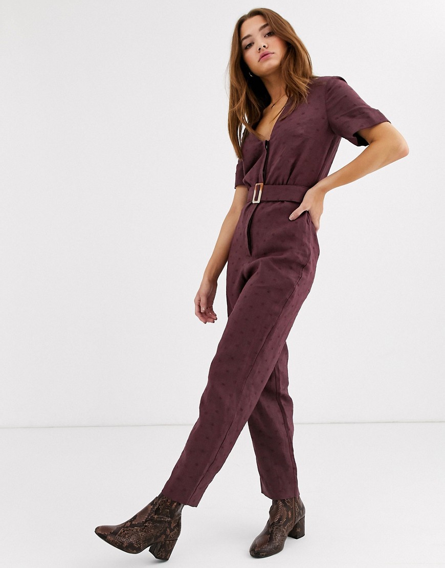 Stevie May Fia belted jumpsuit-Purple
