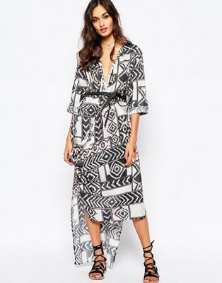 maxi dress with trail