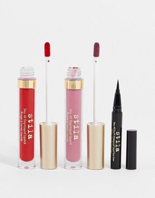 Cadeaux d'anniversaire Stila - Triple Play - Stay All Day - Coffret de rouges à lèvres liquides et eyeliner (économie de 33 %)