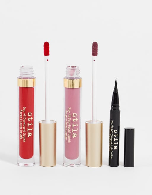 Stila - Triple Play Stay All Day - Set con rossetto liquido ed eyeliner (risparmia il 33%)