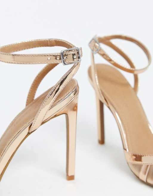 Stilettos en dorado rosa con aberturas Perfection de ASOS DESIGN, 2 de 4