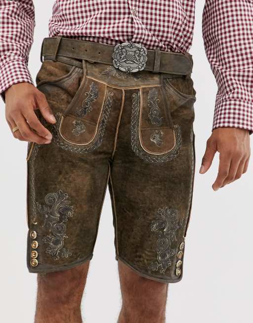 Stockerpoint Oktoberfest Short style tyrolien authentique avec ceinture en cuir v ritable de Bavi re