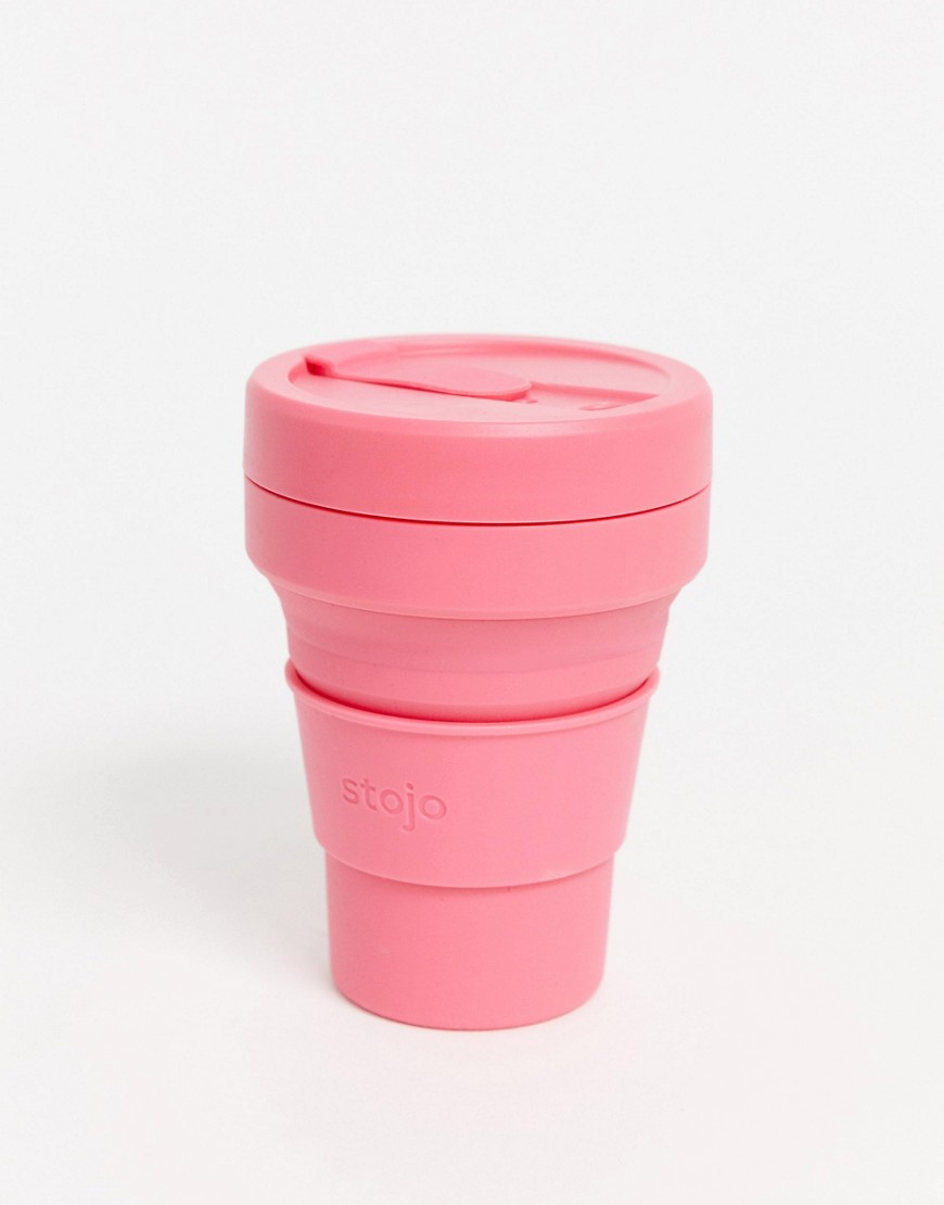 Stojo bright pink pocket cup 12oz