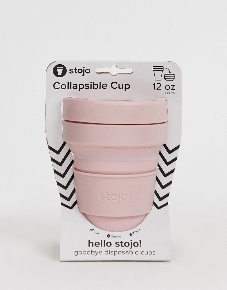 Stojo – Rosa kopp i fickstorlek 12 oz-Flerfärgad