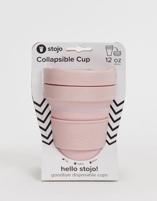 Stojo – Rosa kopp i fickstorlek 12 oz