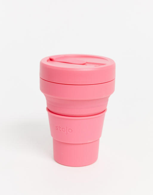 Stojo – Rosa mugg i fickstorlek 12 oz