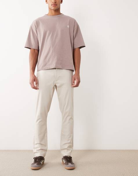 Stone-farvede smalle chinos fra ASOS DESIGN - view 1