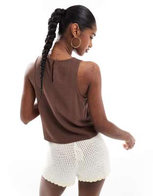 STRADIVARIUS STRADIIVARIUS RELAXED RUSTIC TANK TOP 