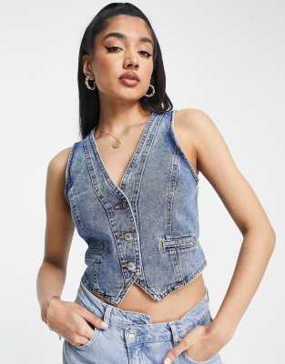 denim gilet women