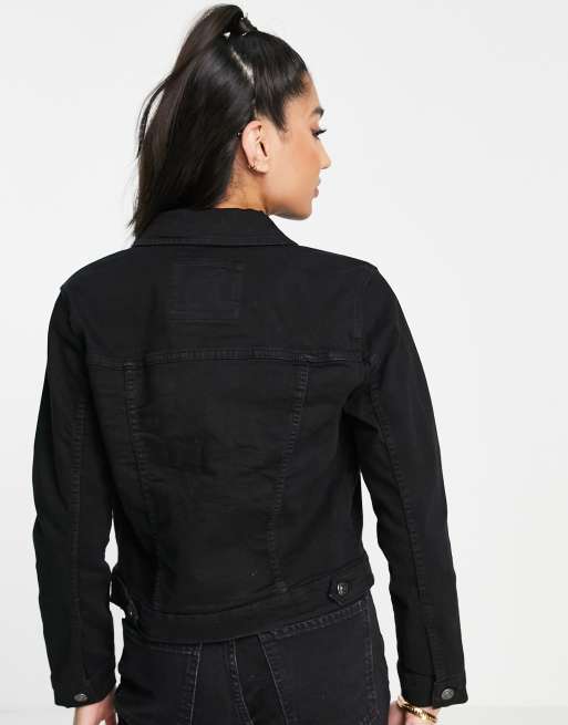 Stradivarius black best sale denim jacket