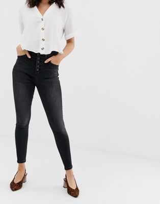 4 button skinny jeans