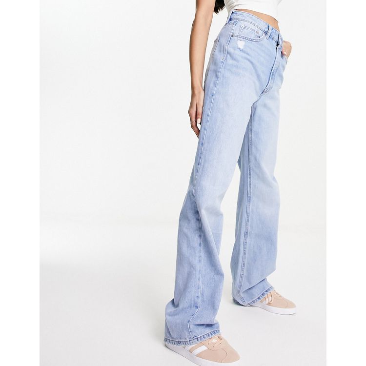 Stradivarius 90s baggy dad jean in light blue