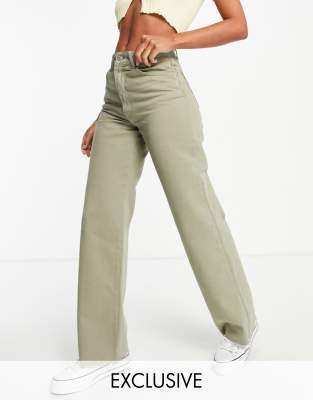 stradivarius stepped waist dad jean